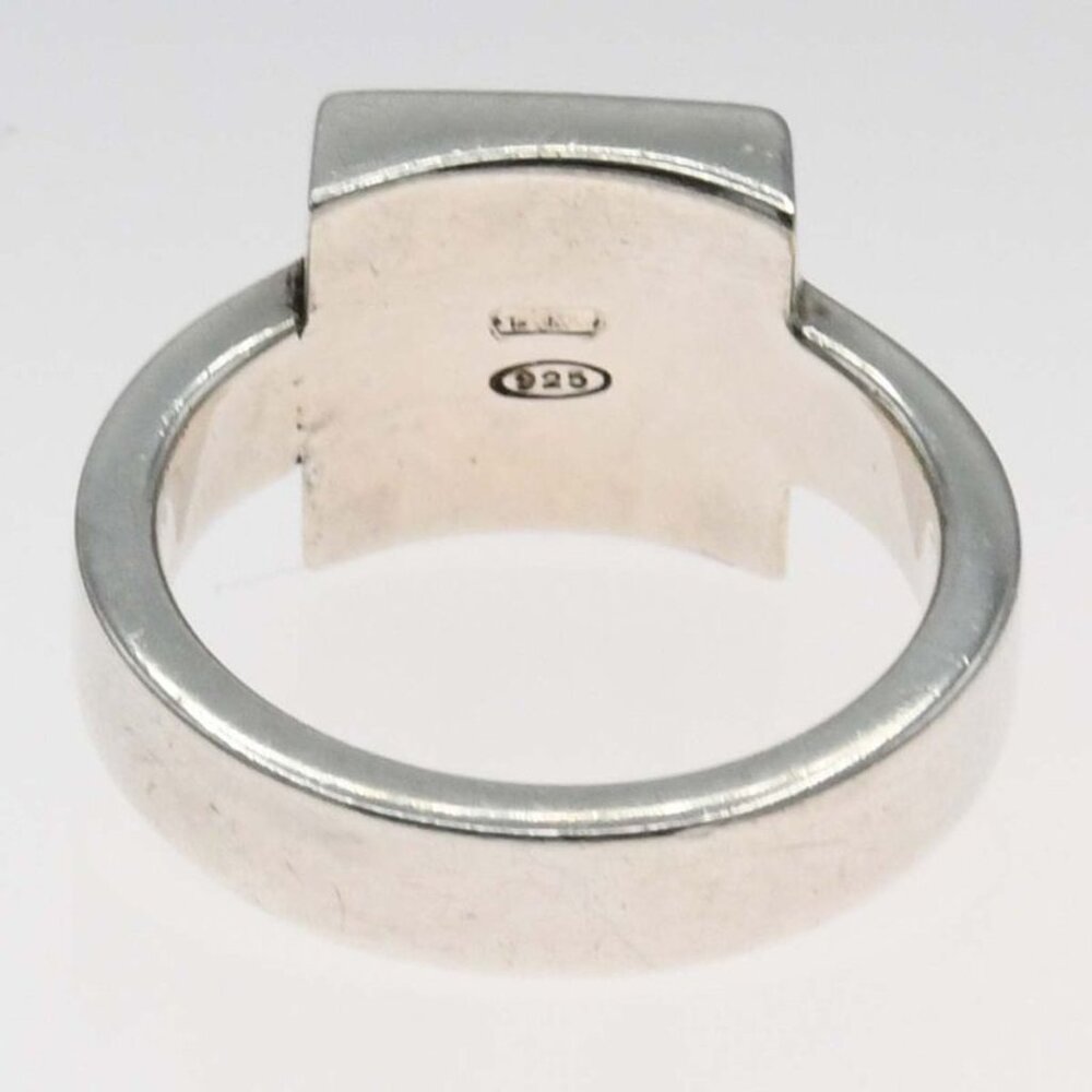 Gucci Ring Square Plate 8 Approx 7.5 925 Silver Approx 6.1 g Accessories - Picture 3 of 6